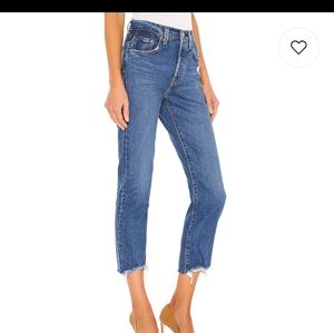 Levi's 501 Original Cropped Frayed Jeans, Medium Wash, sz 25 and 26